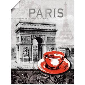 Artland Wandbild "Paris - Café au Lait - Milchkaffee", Gebäude, (1 St.), als Alubild, Leinwandbild, Wandaufkleber oder Poster in versch. Größen