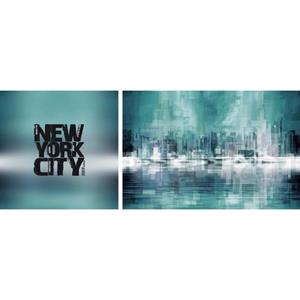 Queence Artprint op linnen New York City set van 2 (set)