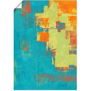 Artland Artprint Sun lit Boulevard I _turquoise-groen-oranje als artprint van aluminium, artprint op linnen, muursticker of poster in verschillende maten