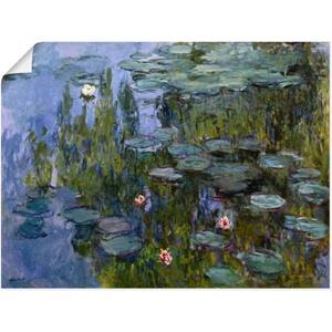 Artland Artprint Waterlelies (Nympheas). 1918x1921. als artprint op linnen, muursticker of poster in verschillende maten