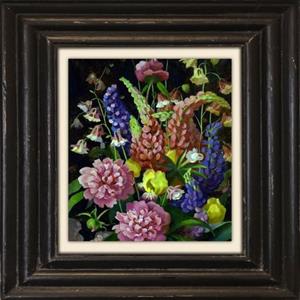 Queence Artprint op linnen Bloemen