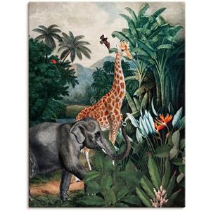 Artland Artprint Afrikaanse jungle als artprint van aluminium, artprint op linnen, muursticker of poster in verschillende maten