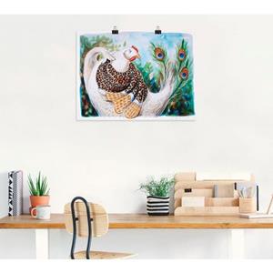 Artland Artprint Ijdele kip als artprint op linnen, muursticker of poster in verschillende maten