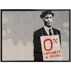 Wall-Art Poster Graffiti afbeelding Zero interest in people Poster, artprint, wandposter (1 stuk)