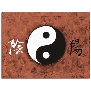 Artland Artprint Ying & Yang_bruin als artprint op linnen, muursticker of poster in verschillende maten