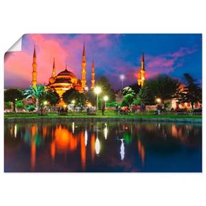 Artland Artprint Blauwe moskee in Istanbul - Turkije als artprint op linnen, muursticker of poster in verschillende maten