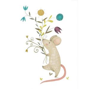 Wall-Art Poster Loske - kleine muis Poster, artprint, wandposter