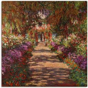 Artland Artprint Weg in Monets tuin in Giverny. 1902 als artprint van aluminium, artprint op linnen, muursticker of poster in verschillende maten