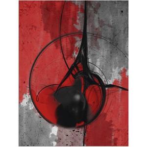 Artland Artprint Abstract in rood en zwart als artprint van aluminium, artprint op linnen, muursticker of poster in verschillende maten