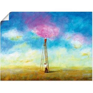 Artland Artprint Rozerode wolk 1 als artprint op linnen, muursticker of poster in verschillende maten