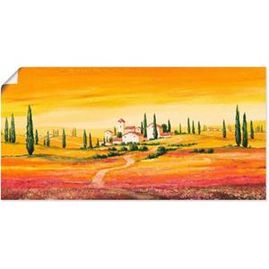 Artland Artprint Schitterend Toscaans landschap als artprint van aluminium, artprint op linnen, muursticker of poster in verschillende maten