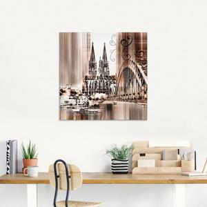 Artland Print op glas Keulen Skyline collage VI in verschillende maten