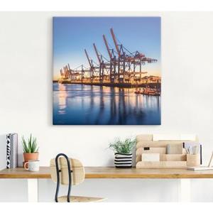 Artland Artprint Hamburg Containerterminals als artprint van aluminium, artprint op linnen, muursticker of poster in verschillende maten