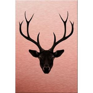 Wall-Art Aluminium-dibondprint Ierland - The black Deer - zwart edelhert