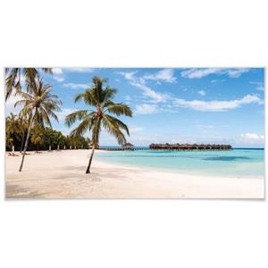 Wall-Art Poster Water bungalows Malediven Poster, artprint, wandposter (1 stuk)