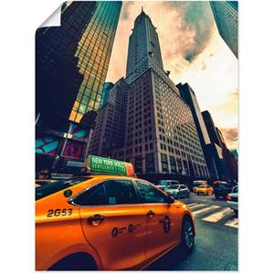 Artland Artprint Taxi in New York als artprint op linnen, muursticker of poster in verschillende maten