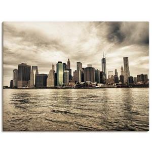 Artland Artprint Lower Manhattan skyline als artprint van aluminium, artprint op linnen, muursticker of poster in verschillende maten