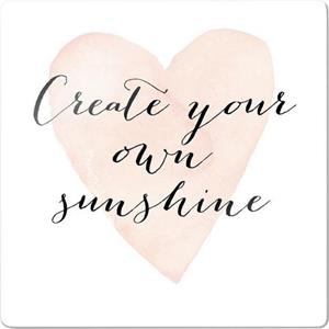 Wall-Art Print op glas Confetti & cream - Create your own sunshine