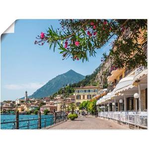 Artland Artprint Gardameer Limone sul Garda I als artprint van aluminium, artprint op linnen, muursticker of poster in verschillende maten