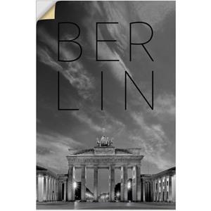 Artland Artprint Brandenburger Tor in Berlijn als artprint van aluminium, artprint op linnen, muursticker of poster in verschillende maten