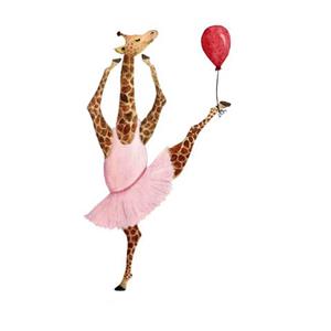 queence Leinwandbild "Ballerina Giraffe"