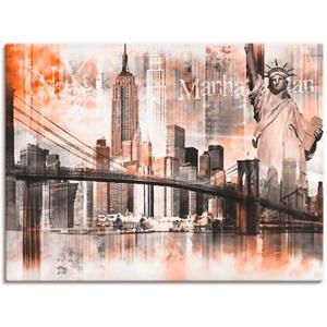 Artland Artprint New York skyline collage V als artprint op linnen, muursticker of poster in verschillende maten