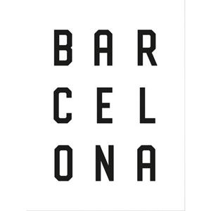 Wall-Art Poster Typografie Barcelona Poster, artprint, wandposter