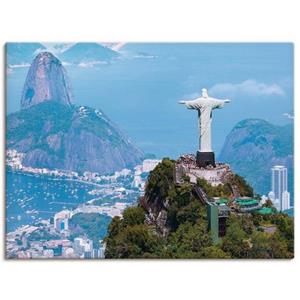 Artland Artprint Rio de Janeiro met Christus als artprint van aluminium, artprint op linnen, muursticker of poster in verschillende maten