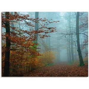 Artland Artprint Mist in herfstbos als artprint op linnen, muursticker of poster in verschillende maten