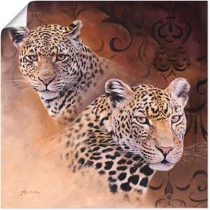 Artland Wandbild "Leoparden", Wildtiere, (1 St.), als Alubild, Outdoorbild, Leinwandbild, Poster in verschied. Größen