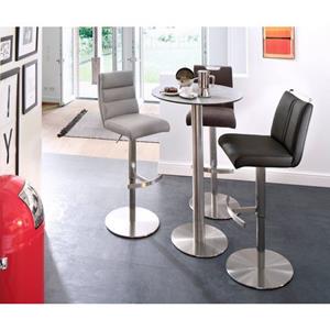 MCA furniture Bartisch "Zarina", Bartisch mit Glaskeramik Tischplatte mit Edelstahl Gestell