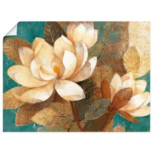 Artland Artprint Turquoise magnolia's als artprint op linnen, muursticker of poster in verschillende maten