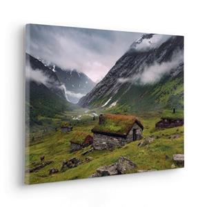 Komar Artprint op linnen Keilrahmenbild - Moody Mountains - Größe 60 x 40 cm Duits kwaliteitsvliesmateriaal (155 g/m²) (set, 1 stuk)