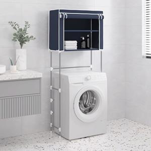 VidaXL Opbergrek Voor Boven Wasmachine 2-laags 71x29,5x170,5 Cm Blauw