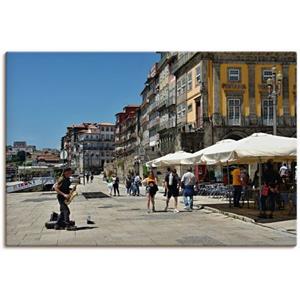 Artland Artprint Porto - Zona Ribeira - Portugal als artprint van aluminium, artprint op linnen, muursticker of poster in verschillende maten