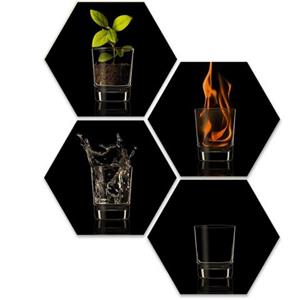 Wall-Art Mehrteilige Bilder "The Four Elements Vier Elemente", (Set, 4 St.)