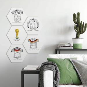 Wall-Art Meerdelige artprint Voetbalshirt Duitsland set (set, 5 stuks)