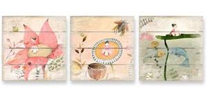 Wall-Art Meerdelige artprint Kindersprookje Duimelijntje set (set, 3 stuks)