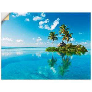 Artland Wandbild "Tropisches Paradies - Insel Palmen Meer", Amerika, (1 St.)