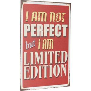 Home affaire Metallbild "I am not perfect …", Maße (B/H): ca. 30/45 cm