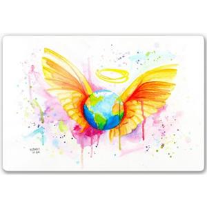 Wall-Art Print op glas Buttafly - engel 60/40 cm