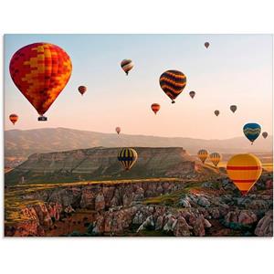 Artland Print op glas Ballonvaart in Cappadocië in verschillende maten