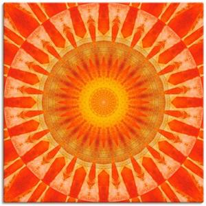 Artland Artprint Mandala zonsondergang als artprint van aluminium, artprint op linnen, muursticker of poster in verschillende maten