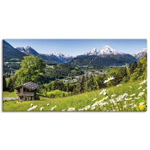 Artland Artprint Landschap in de Beierse Alpen als artprint van aluminium, artprint op linnen, muursticker of poster in verschillende maten