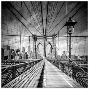 Artland Print op glas New York City Brooklyn Bridge in verschillende maten