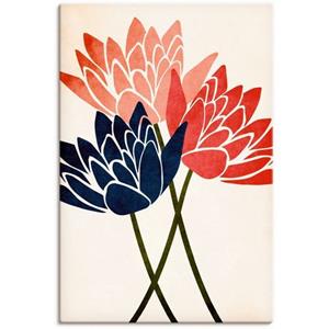 Artland Artprint Drie bloemen als artprint van aluminium, artprint op linnen, muursticker of poster in verschillende maten