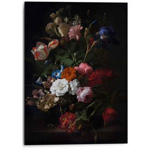 Reinders! Reinders Wandbild "Aluminium Wandbild Blumen Mauritshuis - Dunkel - Alte Meister", Blumen, (1 St.)