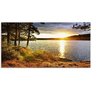 Artland Print op glas Zonsondergang boven meer Algonquin park in verschillende maten