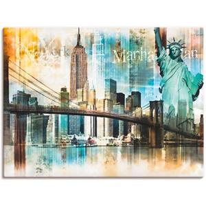 Artland Artprint New York skyline collage IV als artprint op linnen, muursticker of poster in verschillende maten