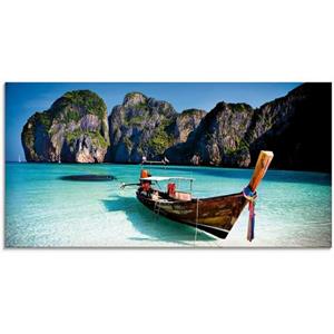 Artland Print op glas Maya Bay, Koh Phi Phi Leh, Thailand in verschillende maten